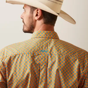 Ariat Mens Kilian Jasper Stone Fitted Shirt Long Sleeved Shirt 10043871