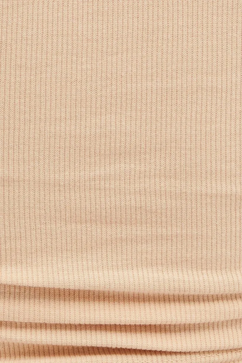 Beige Tie Side Baby Tee