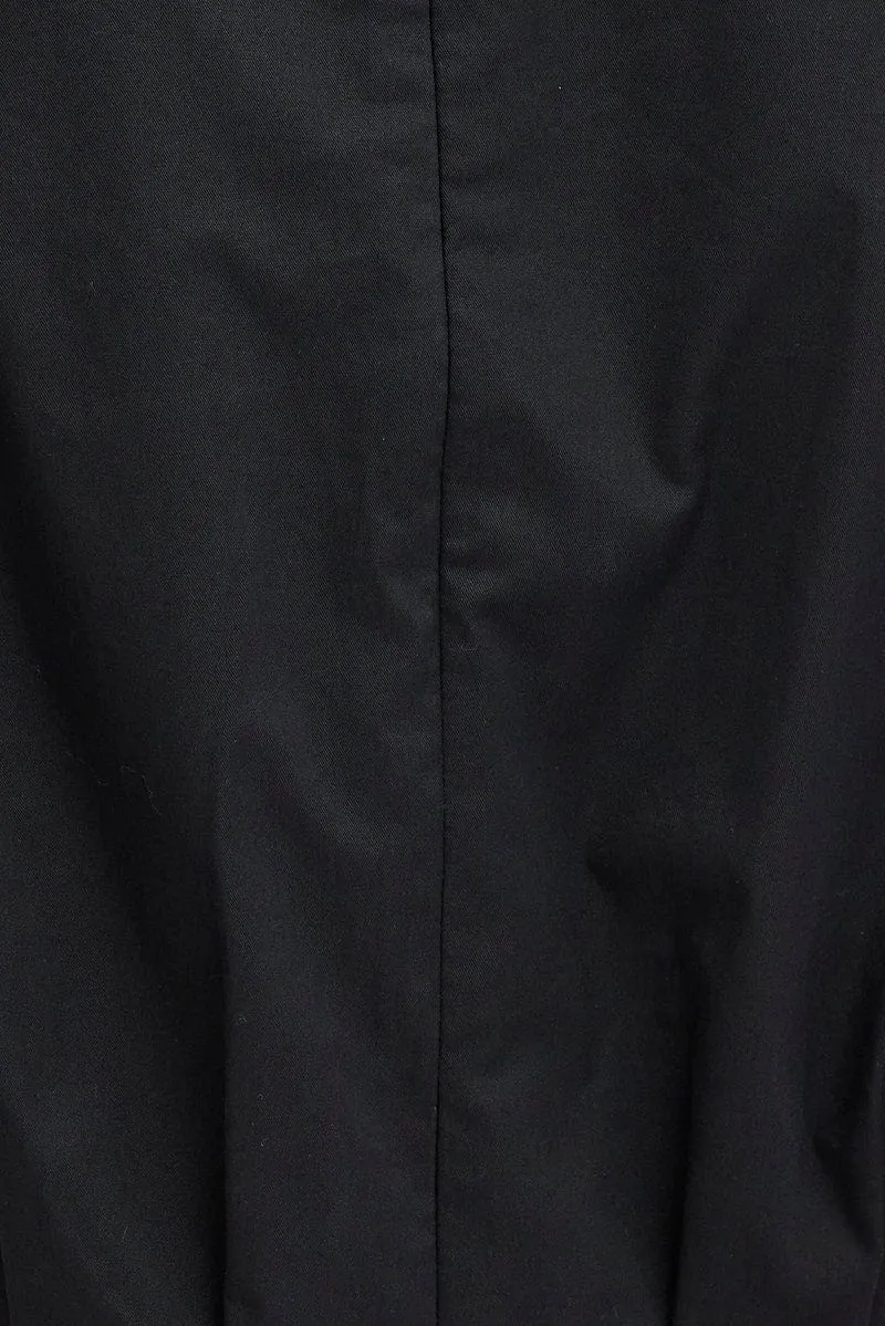 Black Shirt Dress Short Sleeve