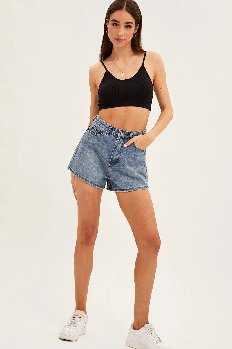 Black Top Sleeveless Seamless