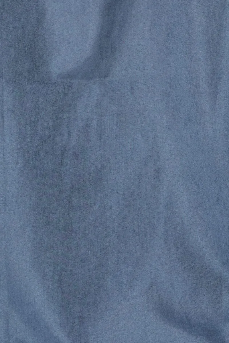 Blue Roll Neck With Cord Shirt