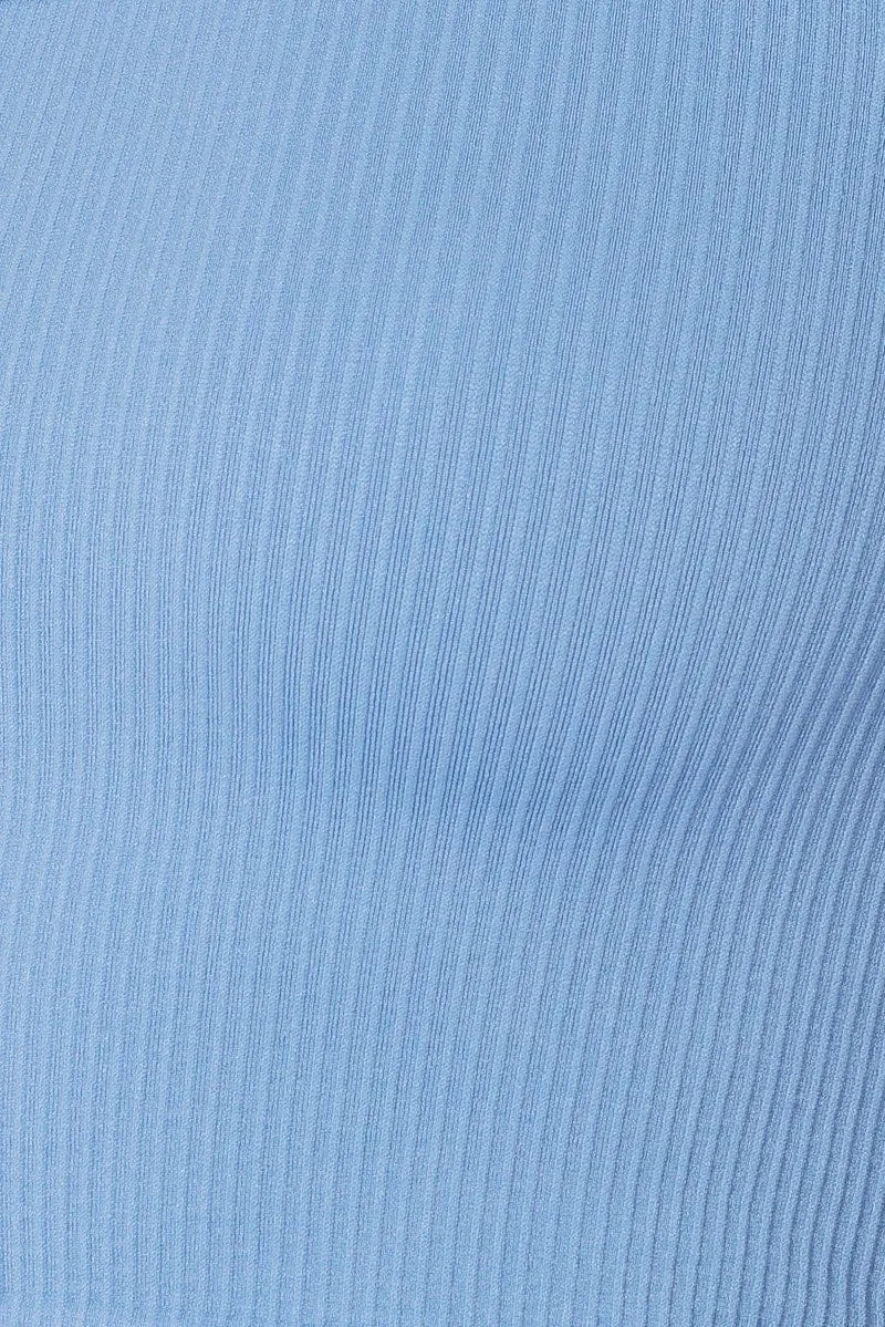 Blue T Shirt Short Sleeve Round Neck Seamless