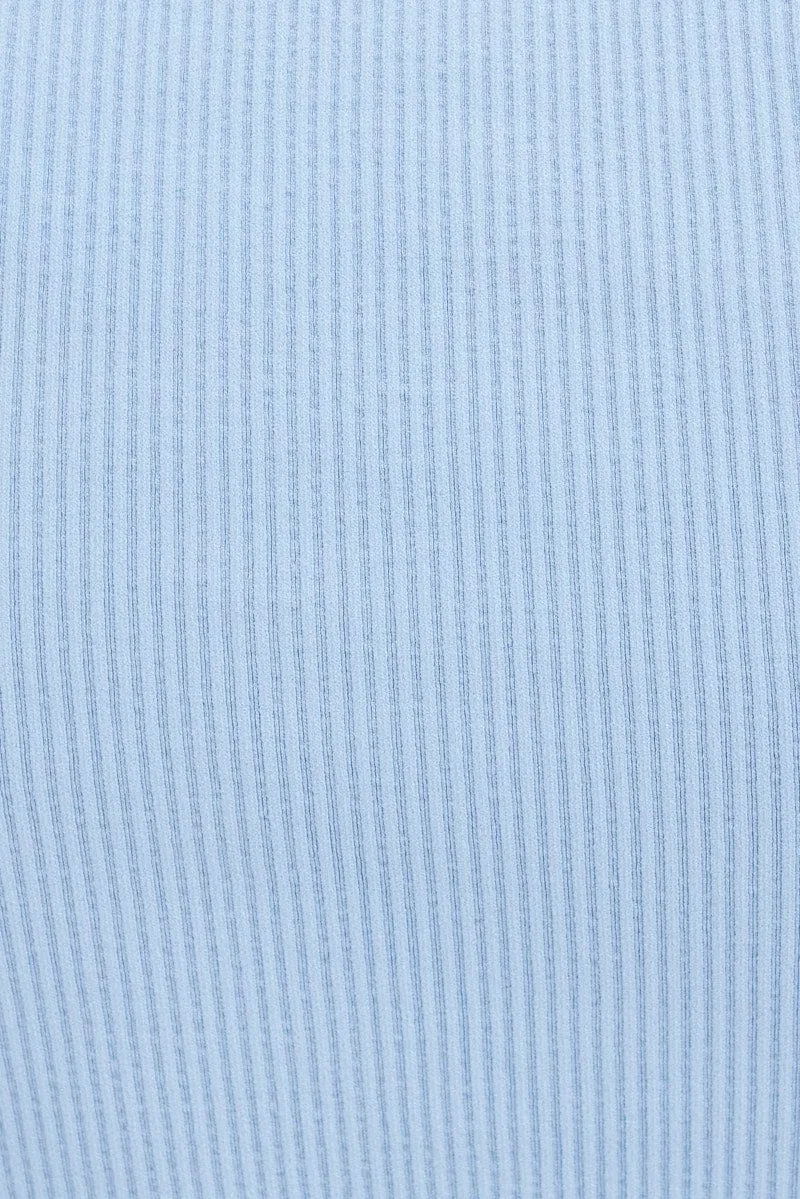 Blue T Shirt Short Sleeve V Neck Seamless