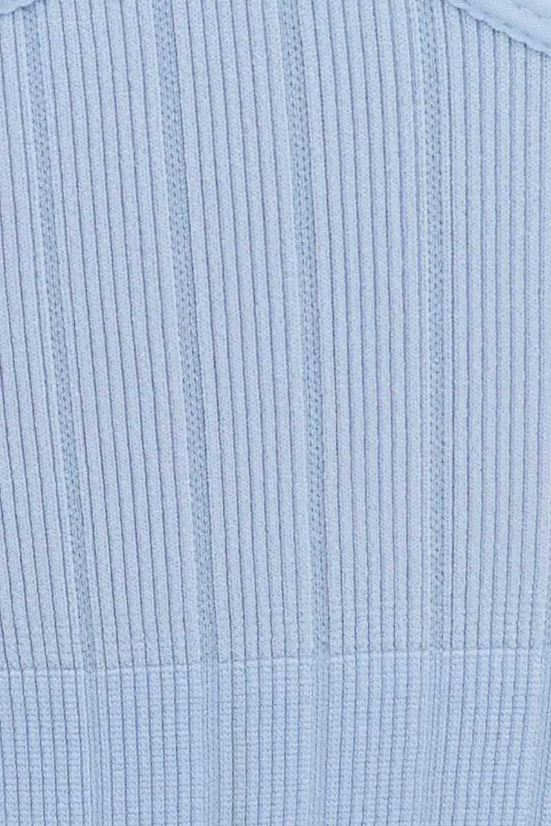 Blue Top Sleeveless Seamless