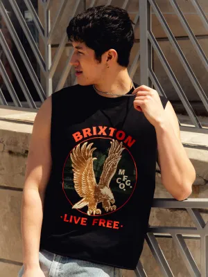 BRIXTON LIVE FREE MUSCLE TANK - BLACK