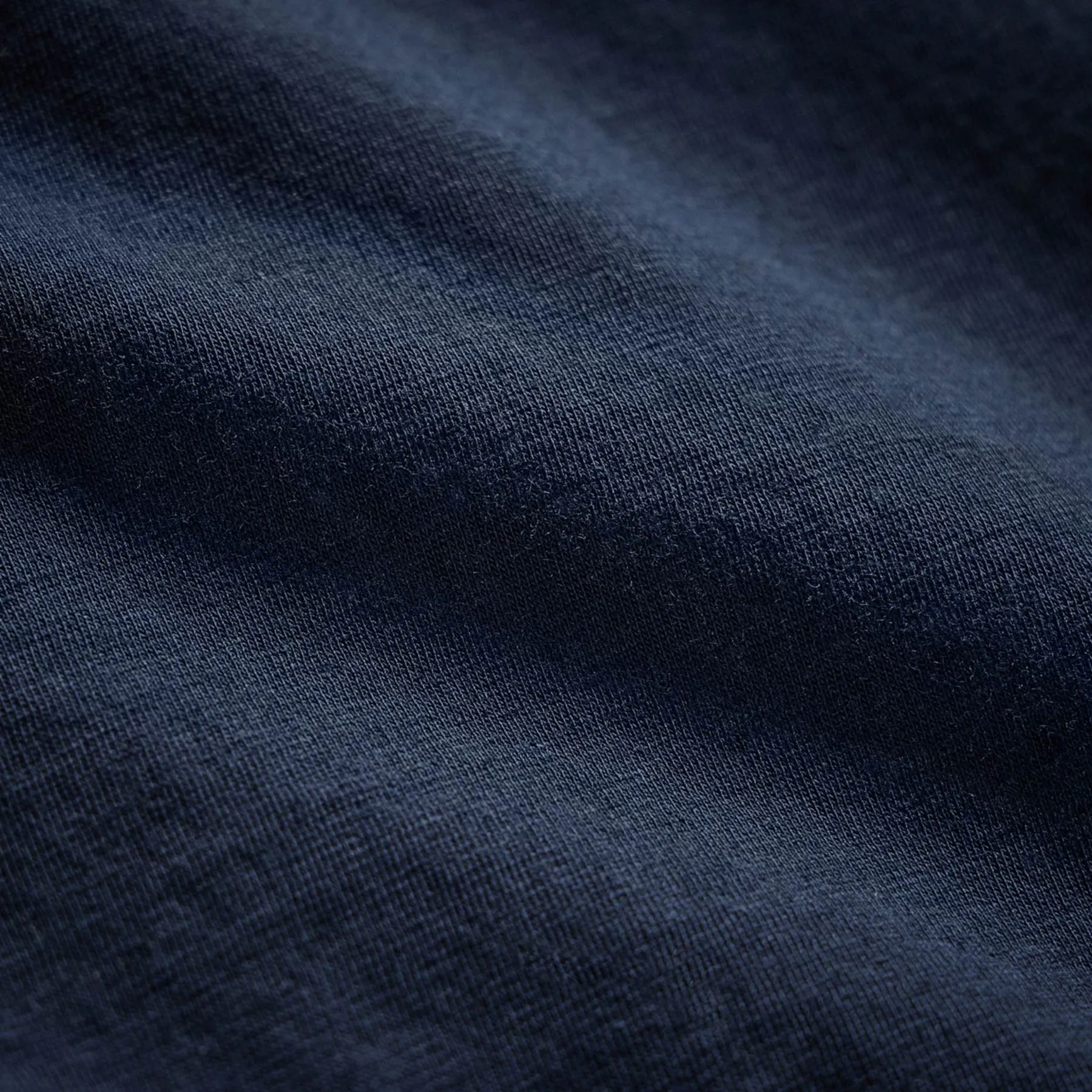 Cotton Linen Pocket Polo - Navy