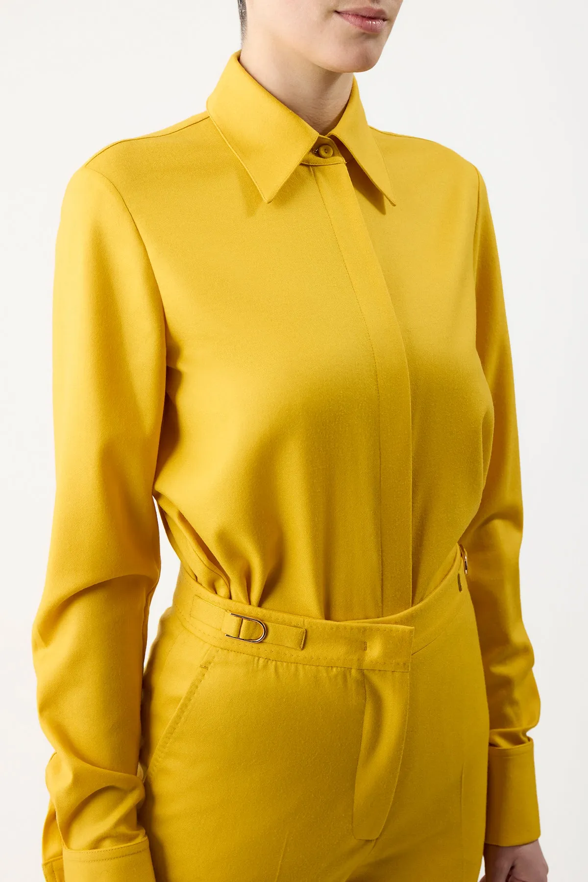 Etlin Shirt in Golden Birch Superfine Wool
