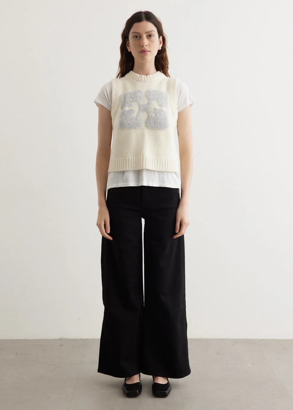 Graphic Wool Mix Vest