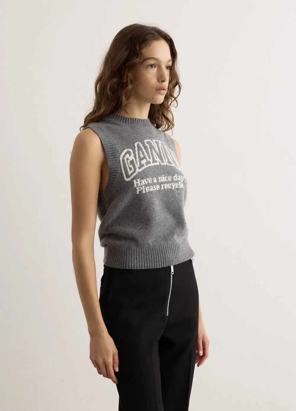 Graphic Wool Vest