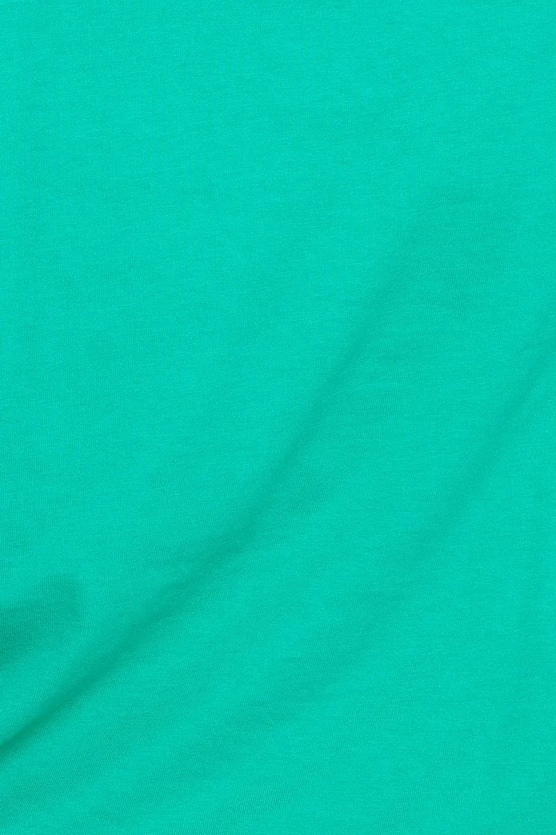 Green T Shirt Short Sleeve Crew Neck