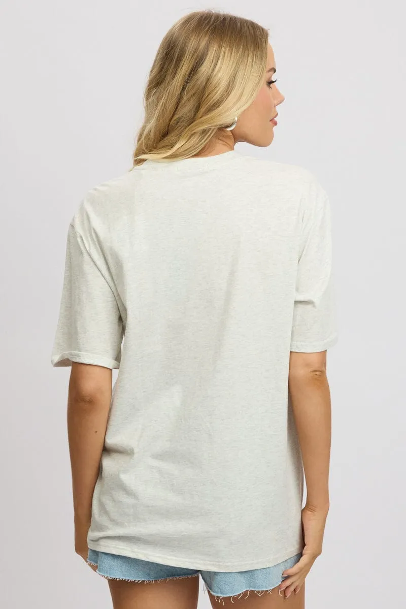 Grey Graphic Tee Short Sleeve