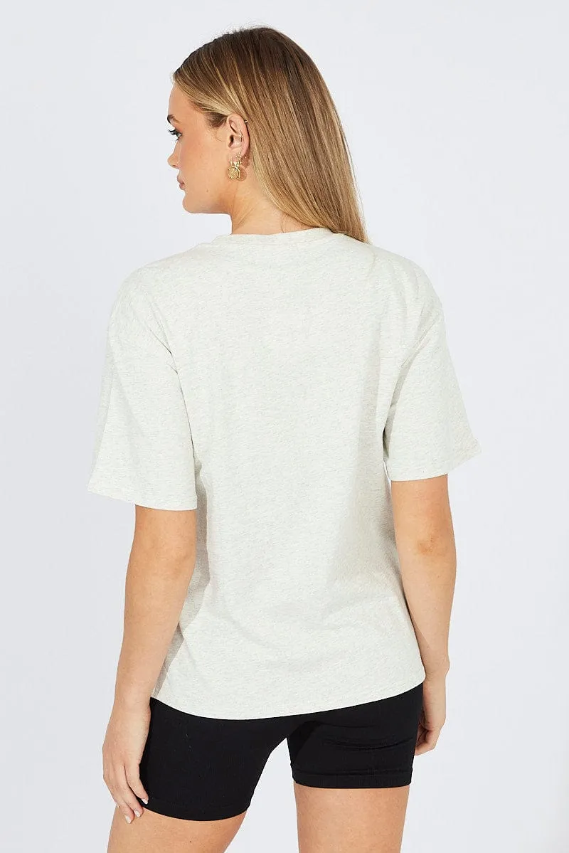 Grey Graphic Tee Short Sleeve
