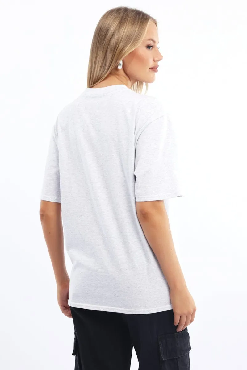 Grey Graphic Tee Short Sleeve