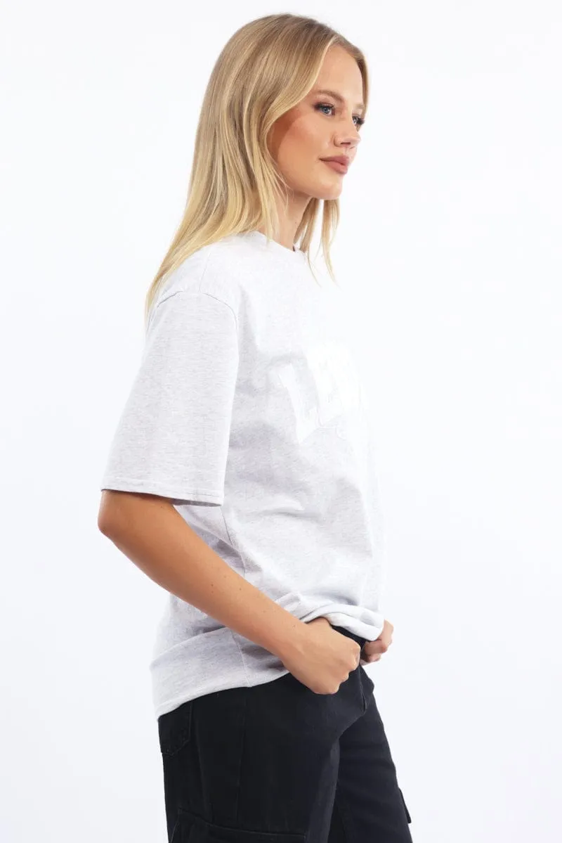 Grey Graphic Tee Short Sleeve