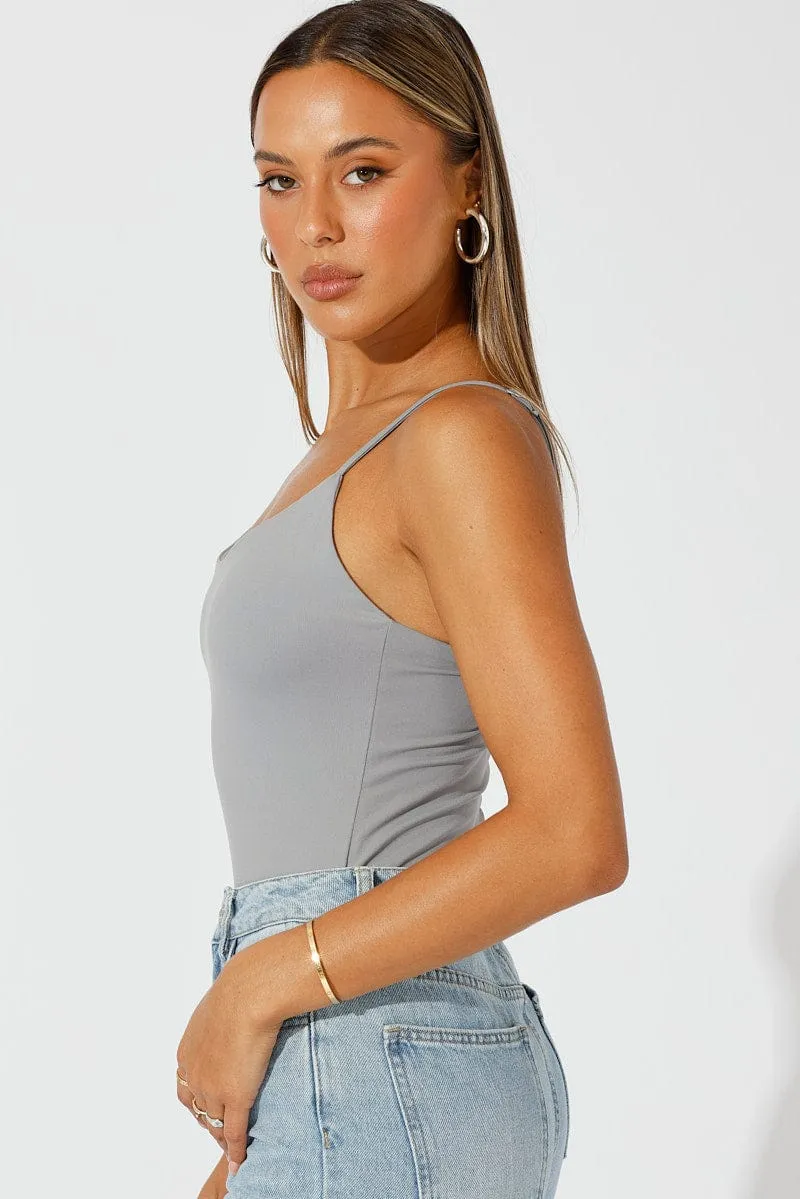 Grey Singlet Bodysuit