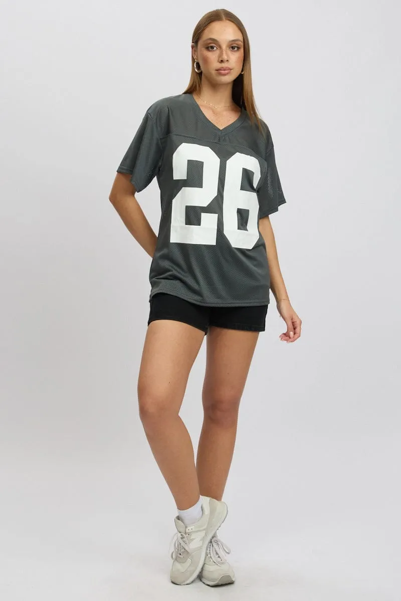 Grey Sport Tee Short Sleeve