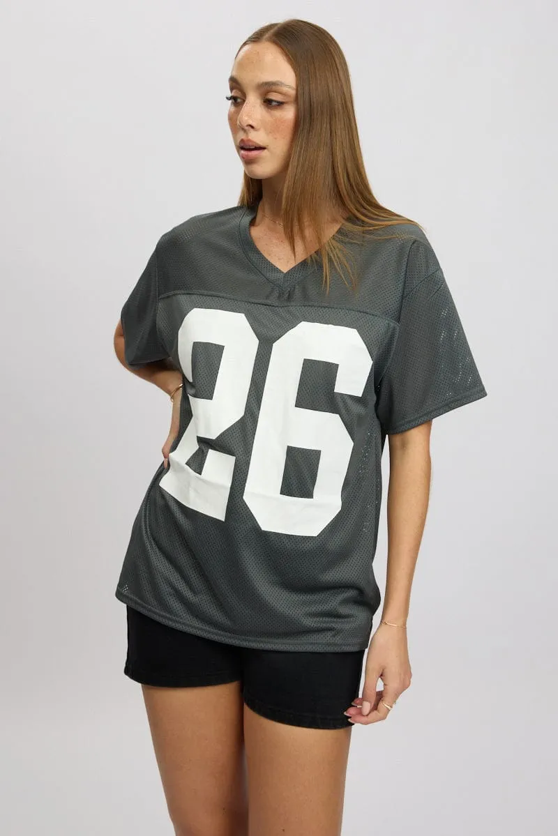 Grey Sport Tee Short Sleeve