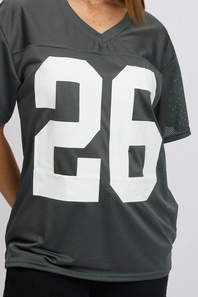 Grey Sport Tee Short Sleeve