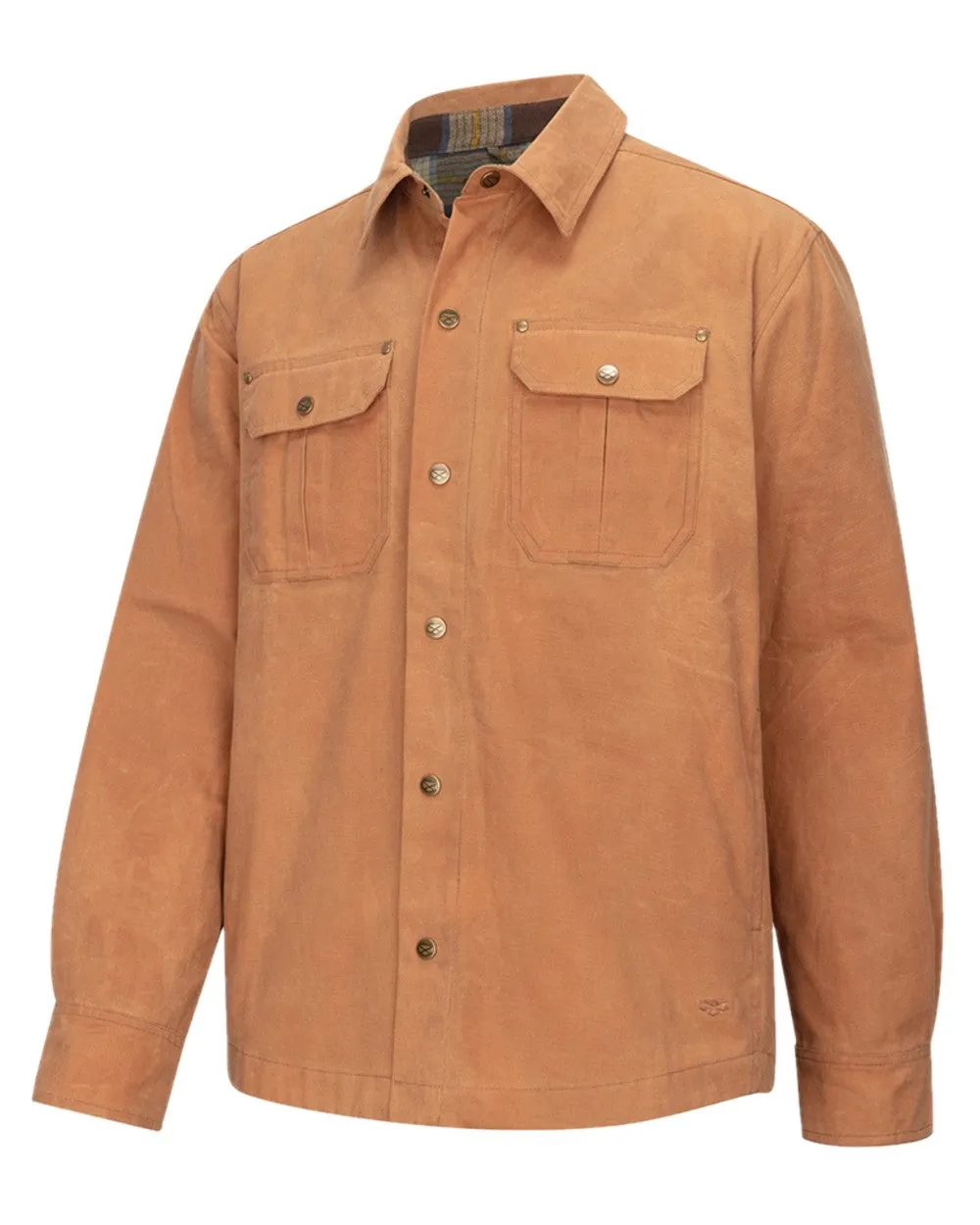 Hoggs of Fife Mens Huntly Waxed Canvas Utility Overshirt