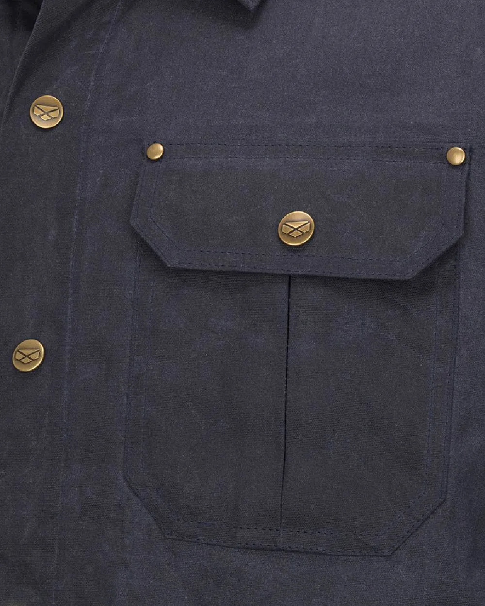 Hoggs of Fife Mens Huntly Waxed Canvas Utility Overshirt