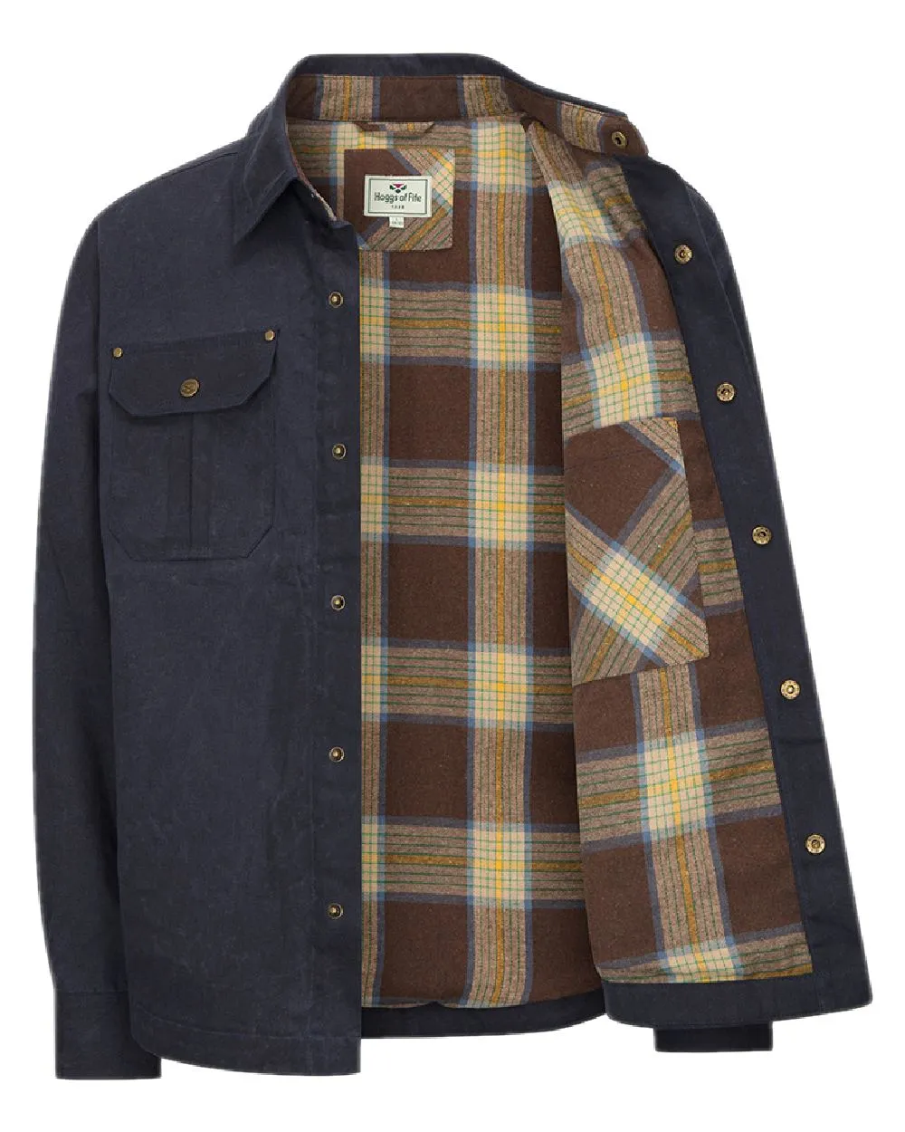 Hoggs of Fife Mens Huntly Waxed Canvas Utility Overshirt