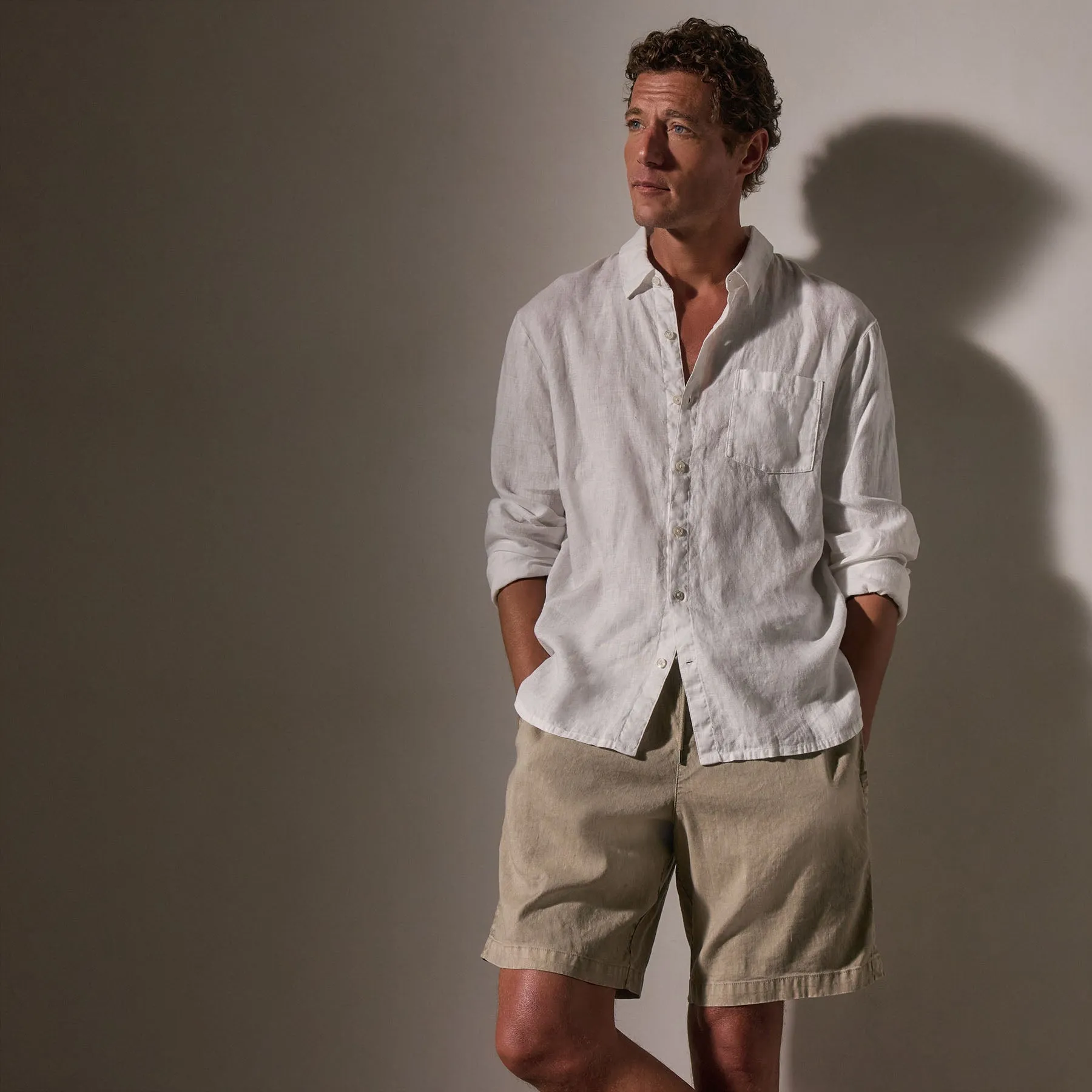 Lightweight Linen Shirt - White