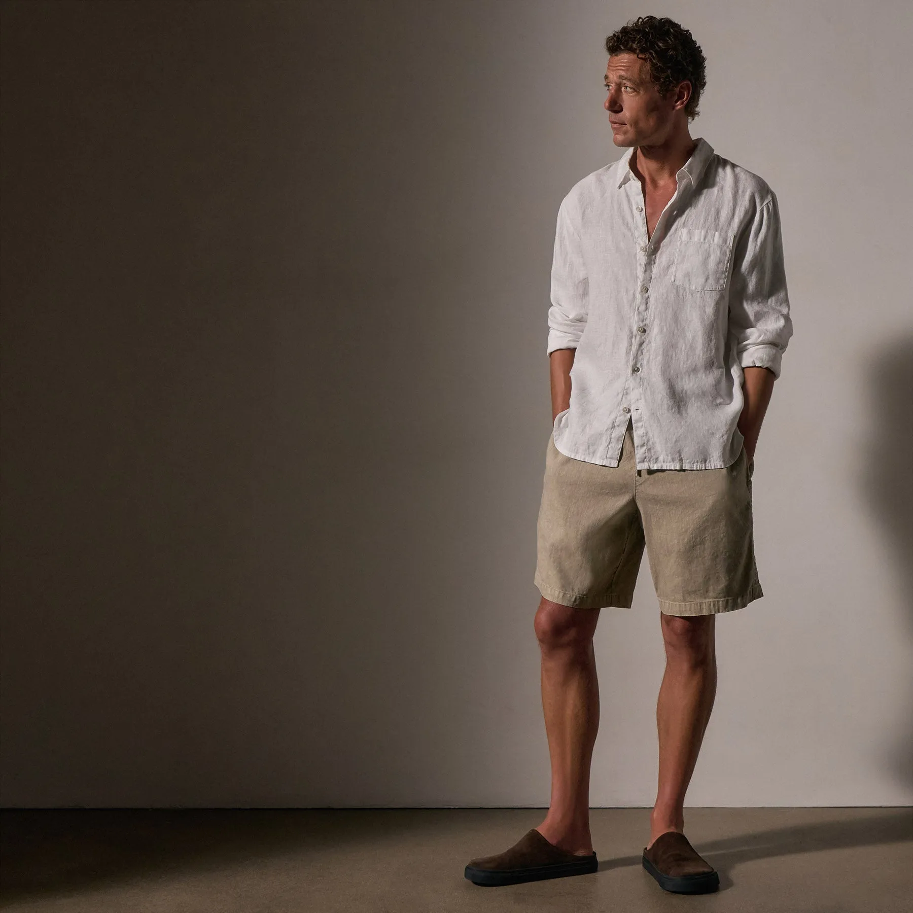 Lightweight Linen Shirt - White