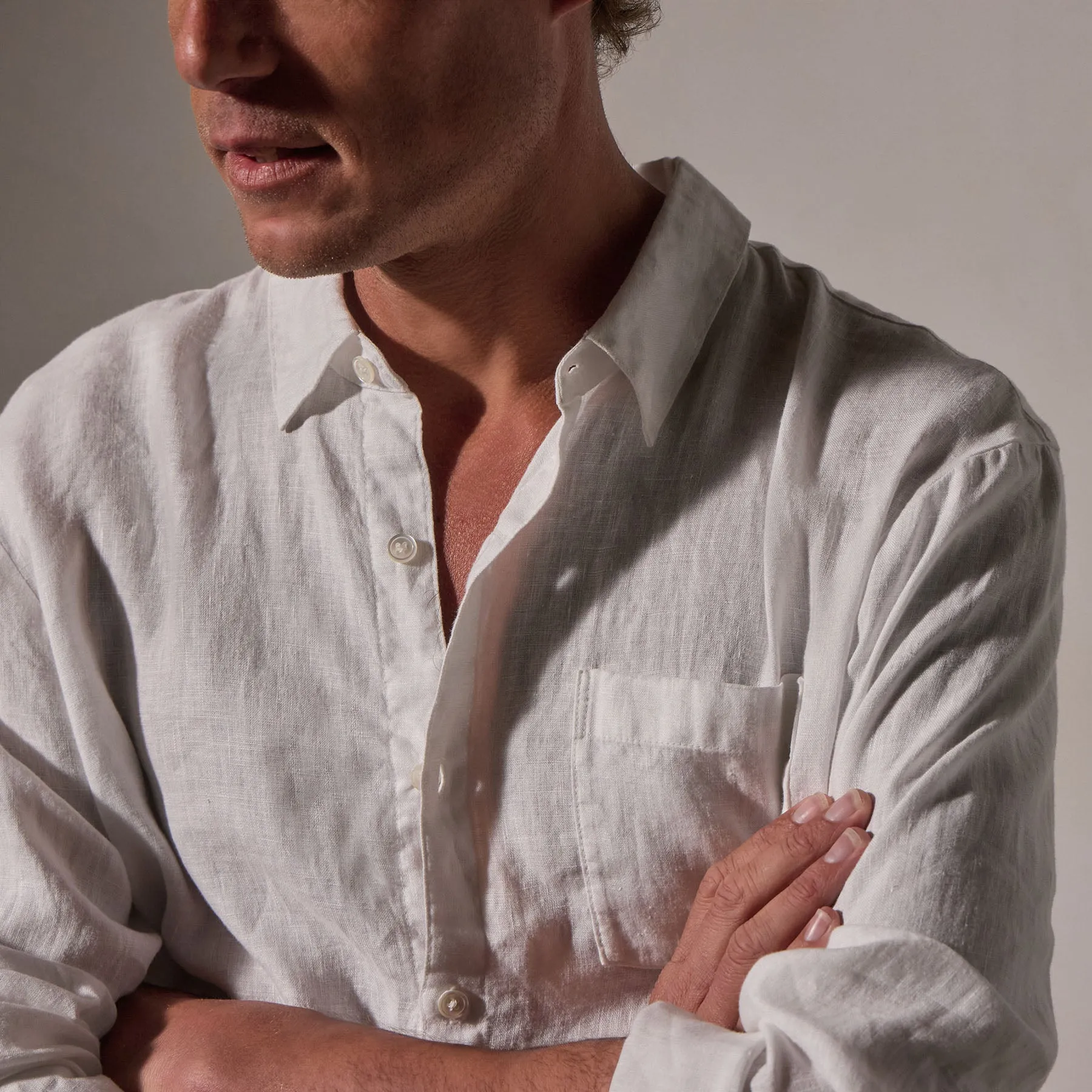 Lightweight Linen Shirt - White