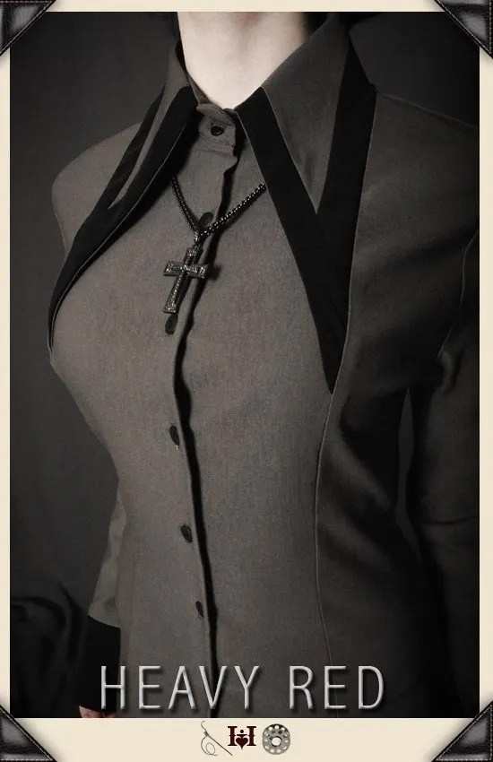 Lust of Melancholia Grey Dress Shirt