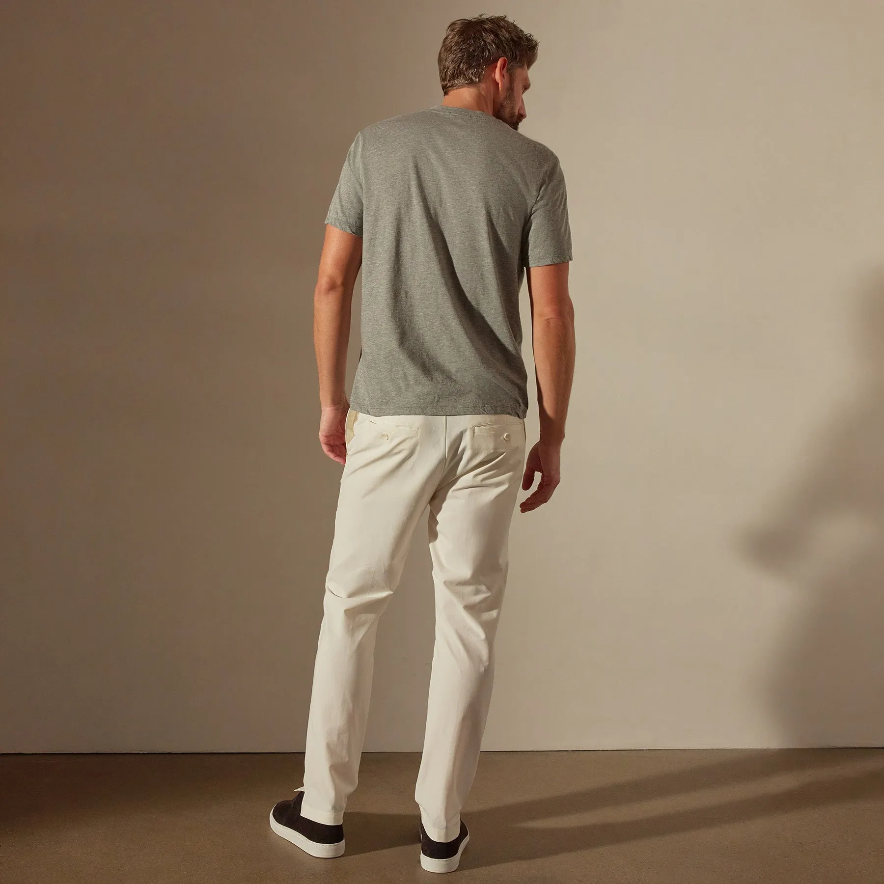 Luxe Lotus Jersey V Neck - Heather Grey