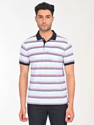 Men Striped Polo T-Shirt