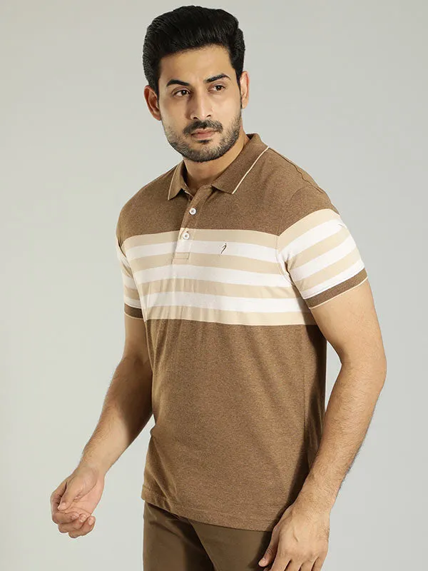 Men Striped Polo T-Shirt