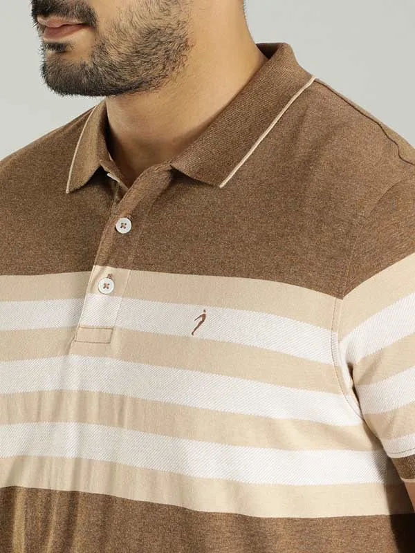 Men Striped Polo T-Shirt
