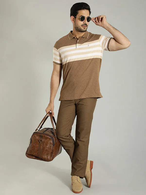 Men Striped Polo T-Shirt