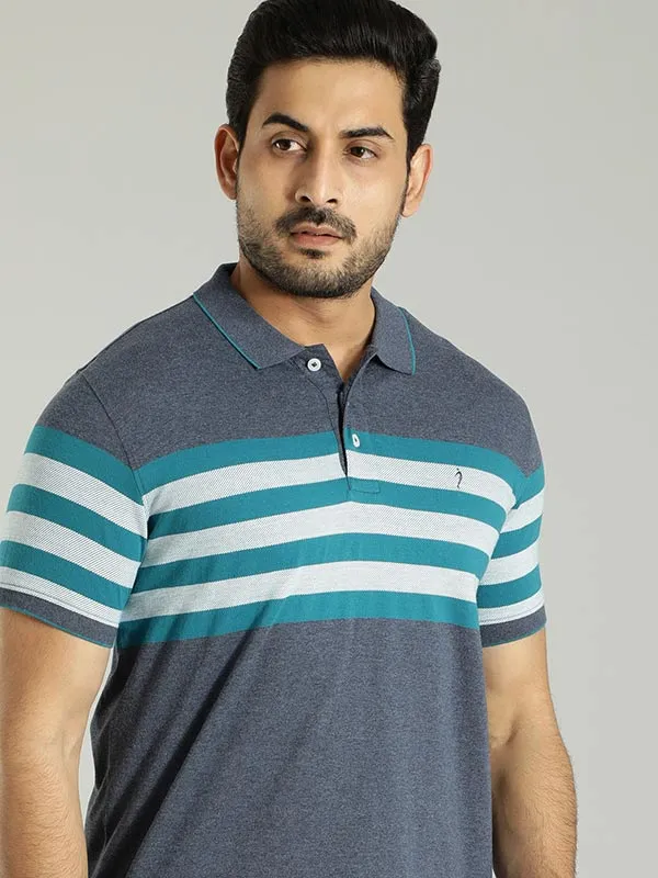 Men Striped Polo T-Shirt