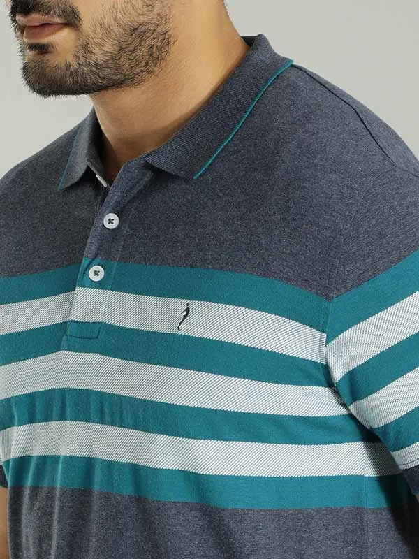Men Striped Polo T-Shirt