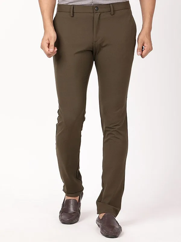 Men Urban Fit Polyester Blend Trouser