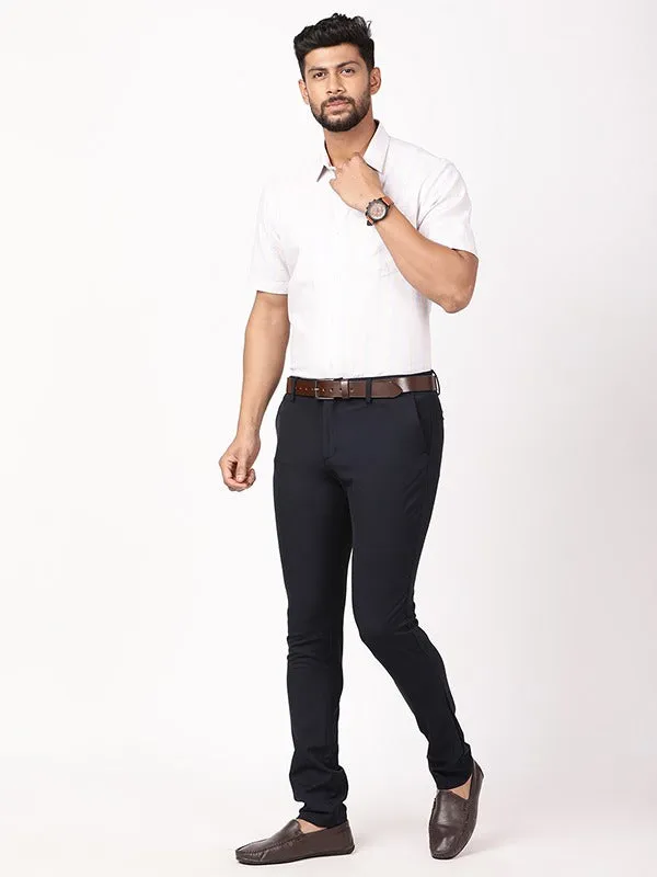 Men Urban Fit Polyester Blend Trouser