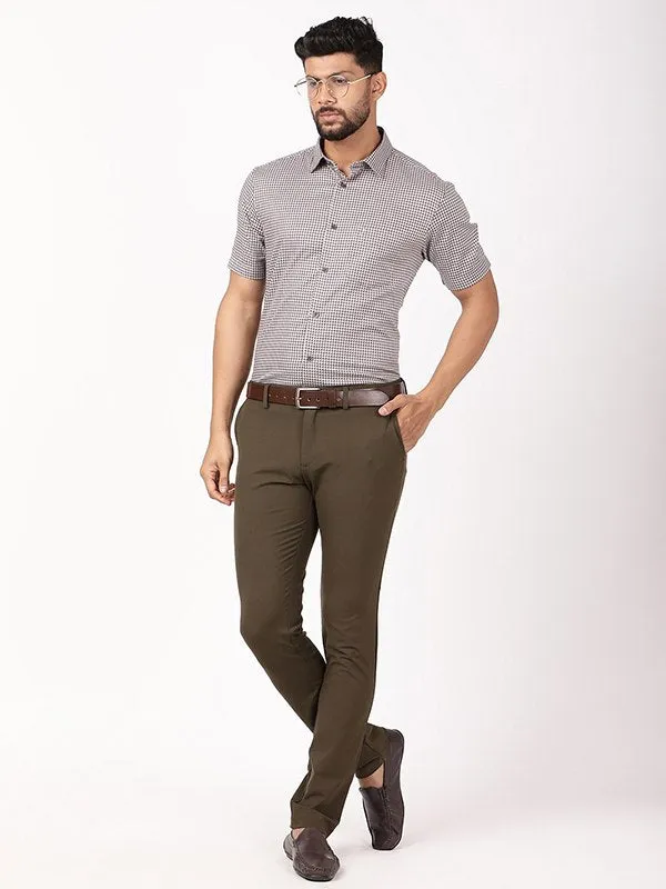 Men Urban Fit Polyester Blend Trouser