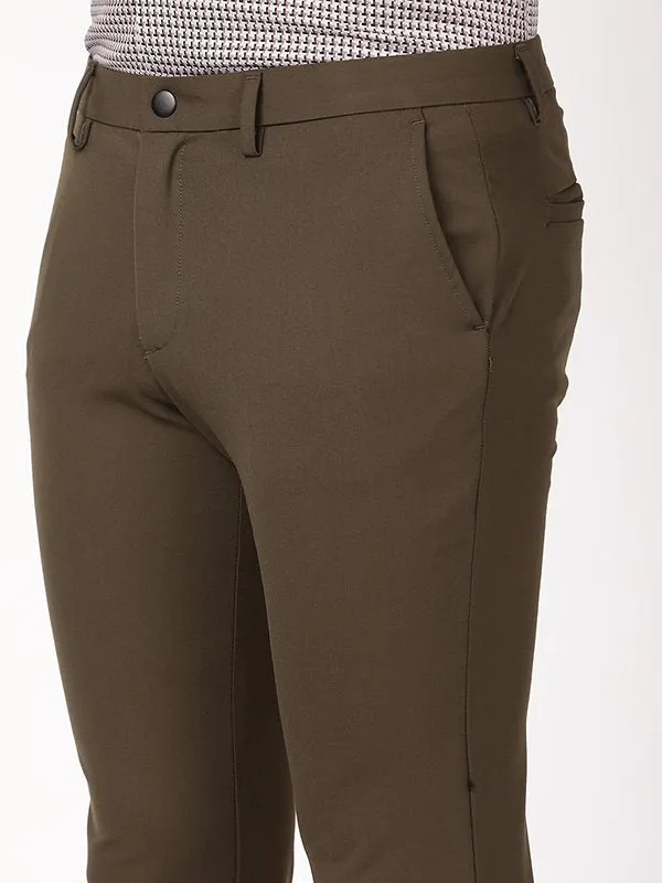 Men Urban Fit Polyester Blend Trouser