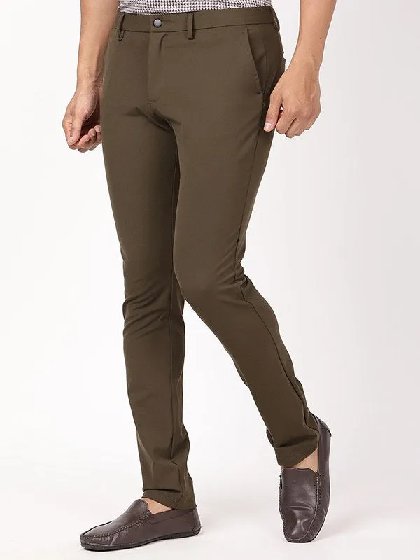 Men Urban Fit Polyester Blend Trouser