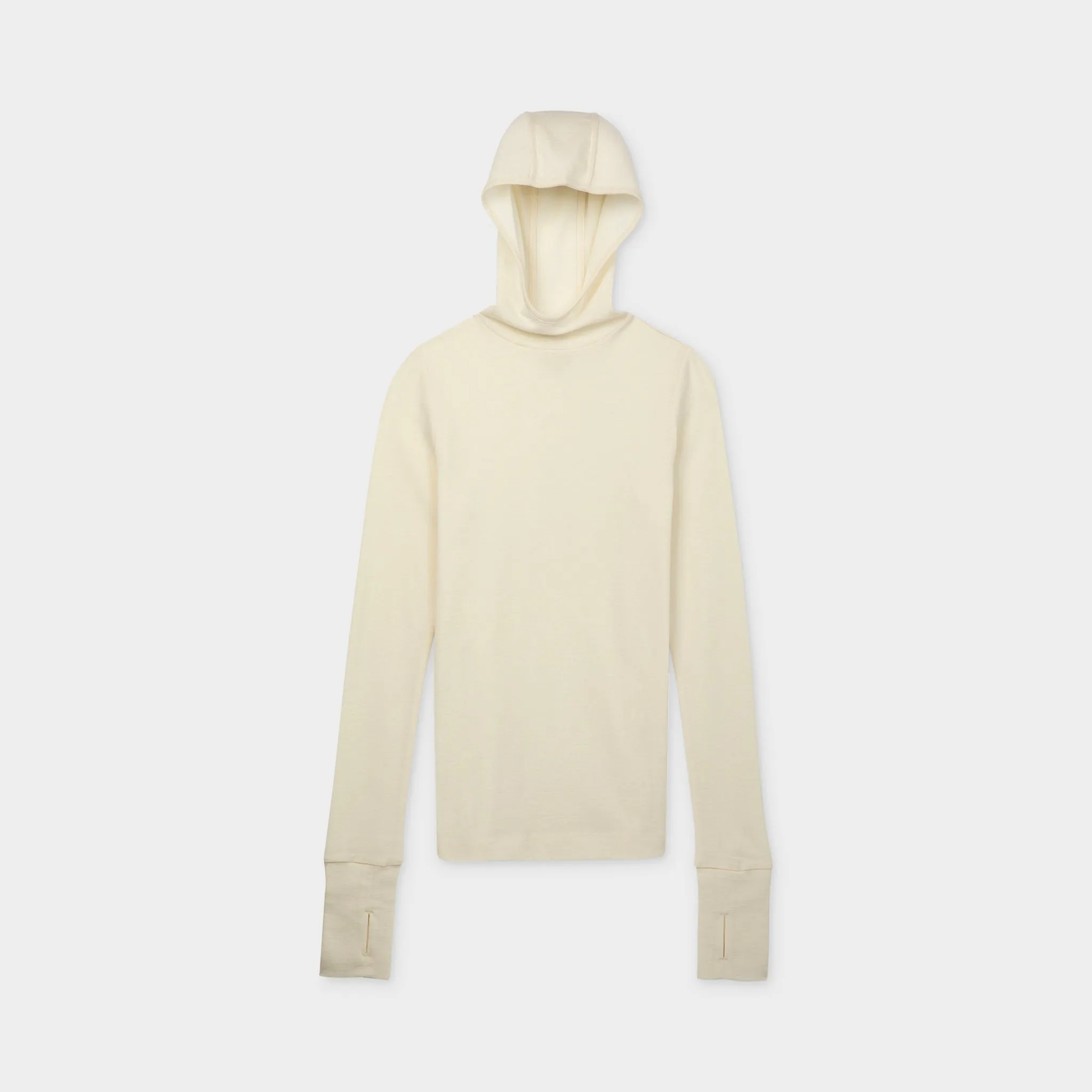 Merino Rib Hooded Shirt