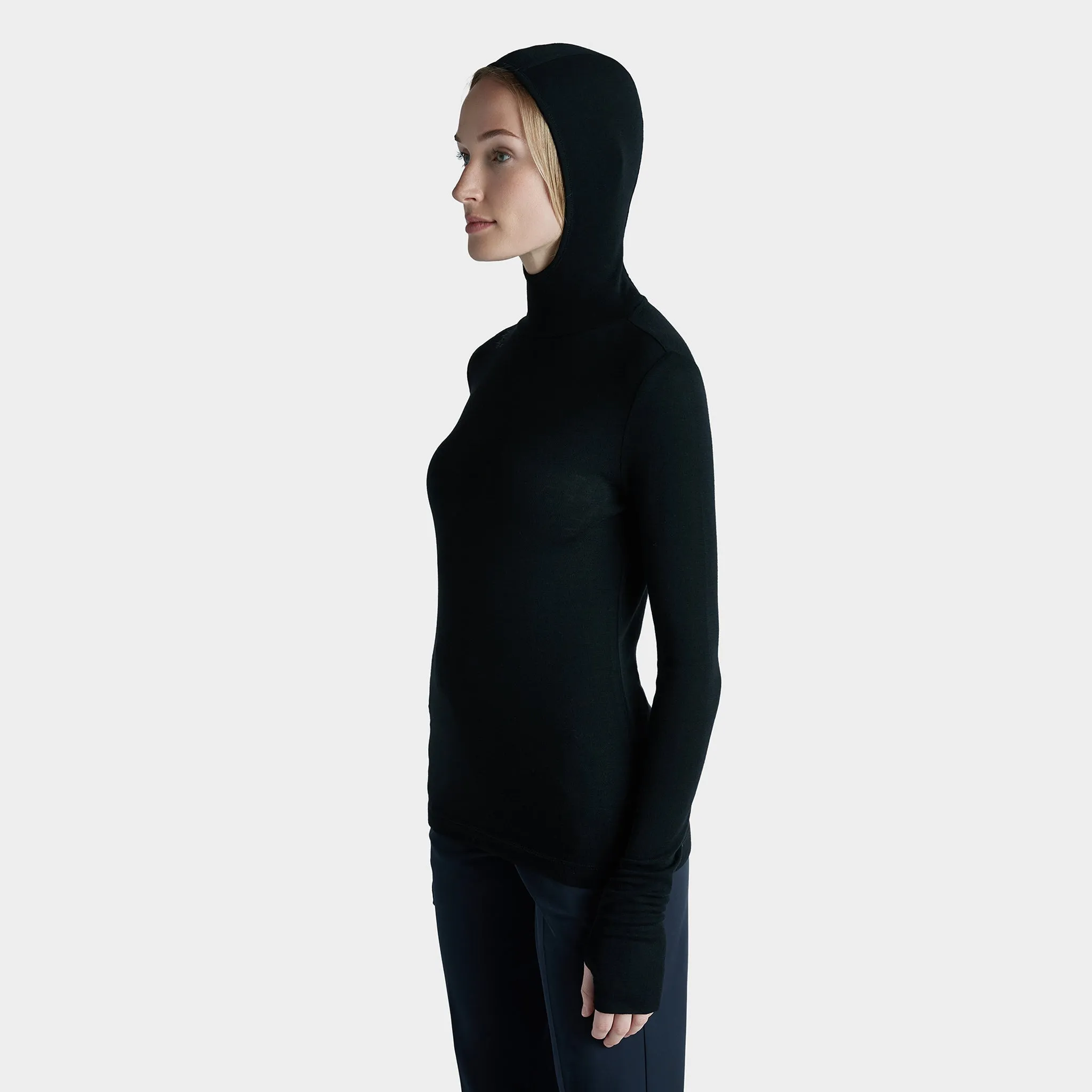 Merino Rib Hooded Shirt