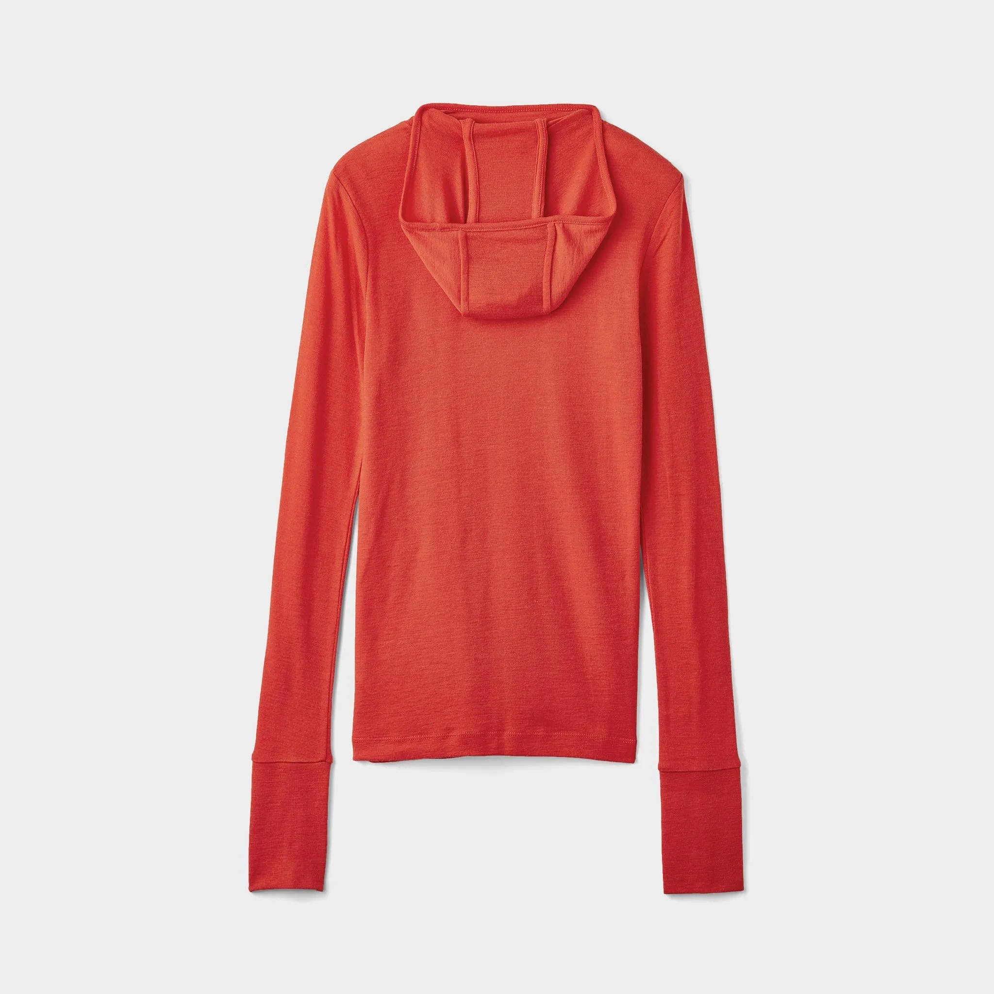 Merino Rib Hooded Shirt