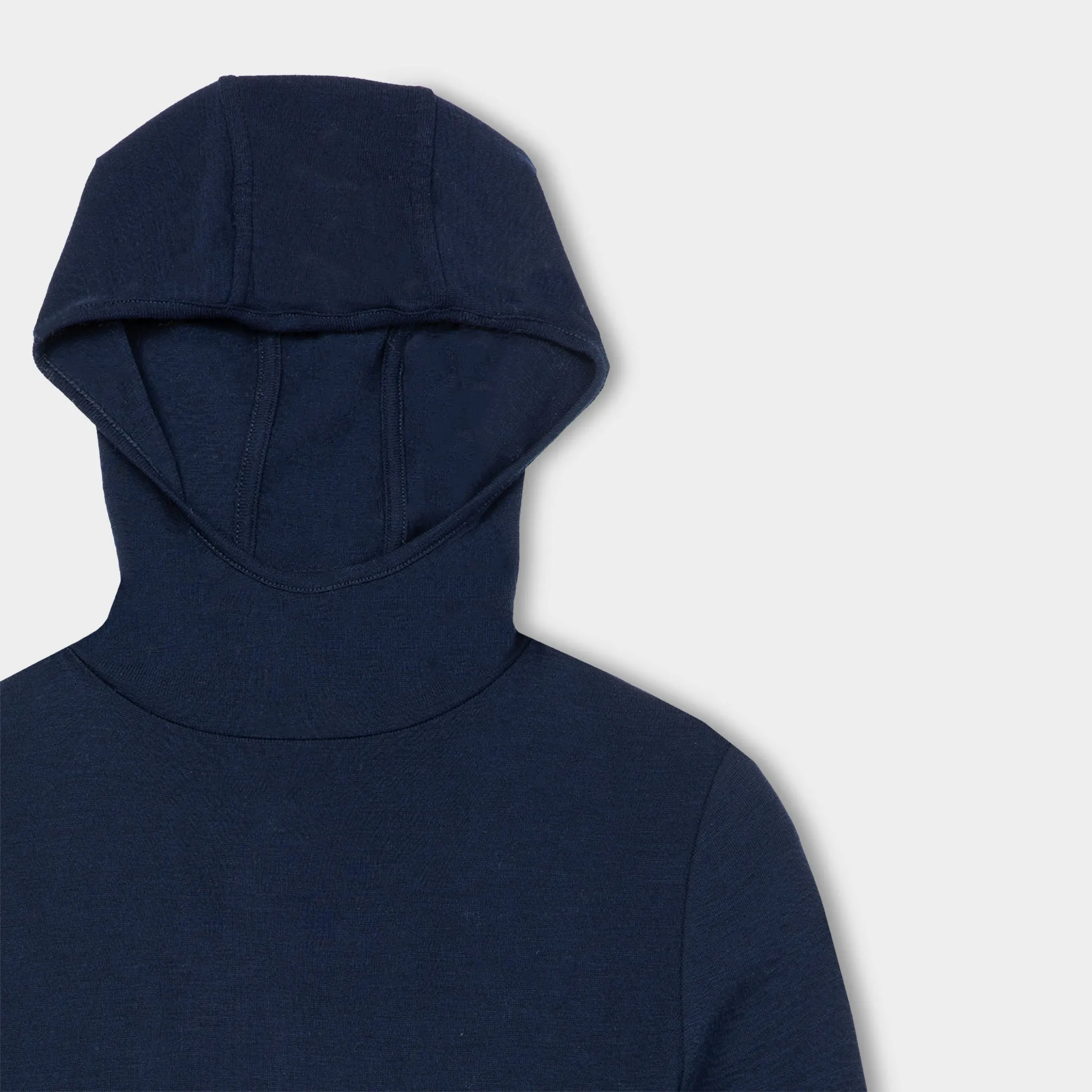 Merino Rib Hooded Shirt