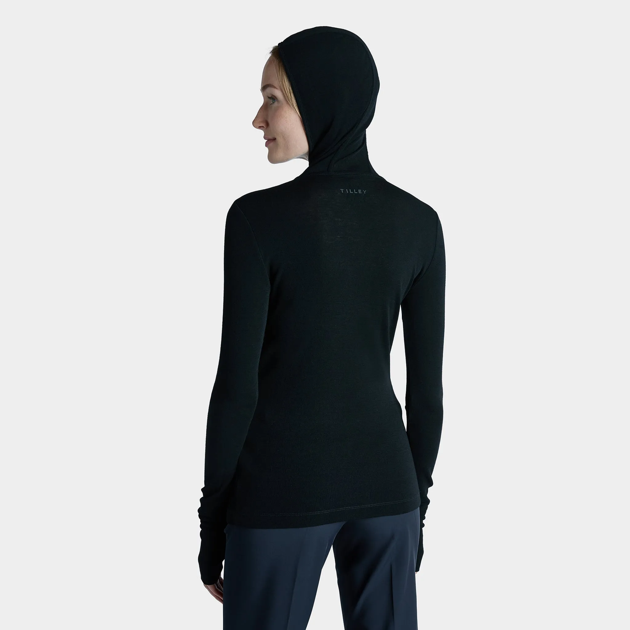 Merino Rib Hooded Shirt