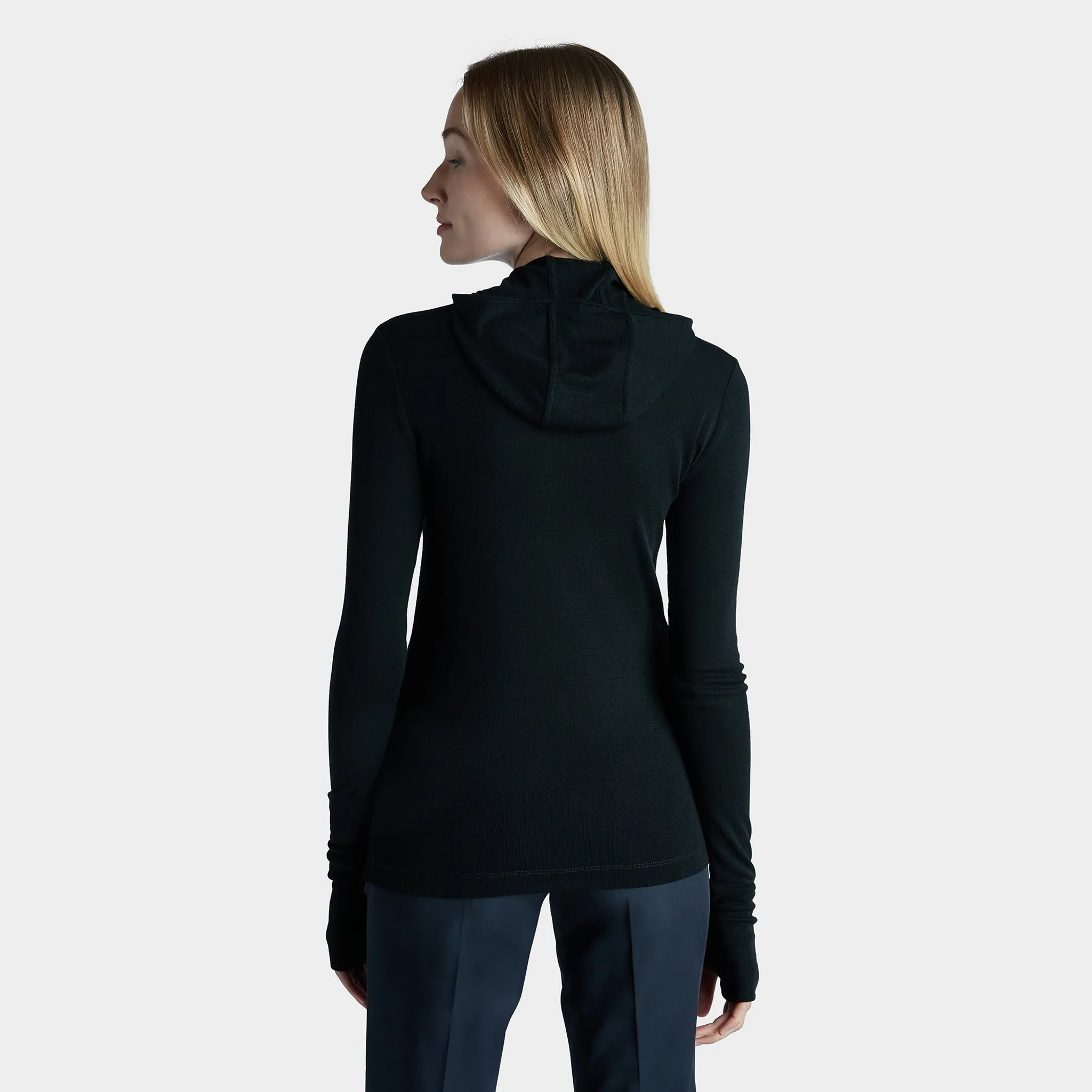 Merino Rib Hooded Shirt