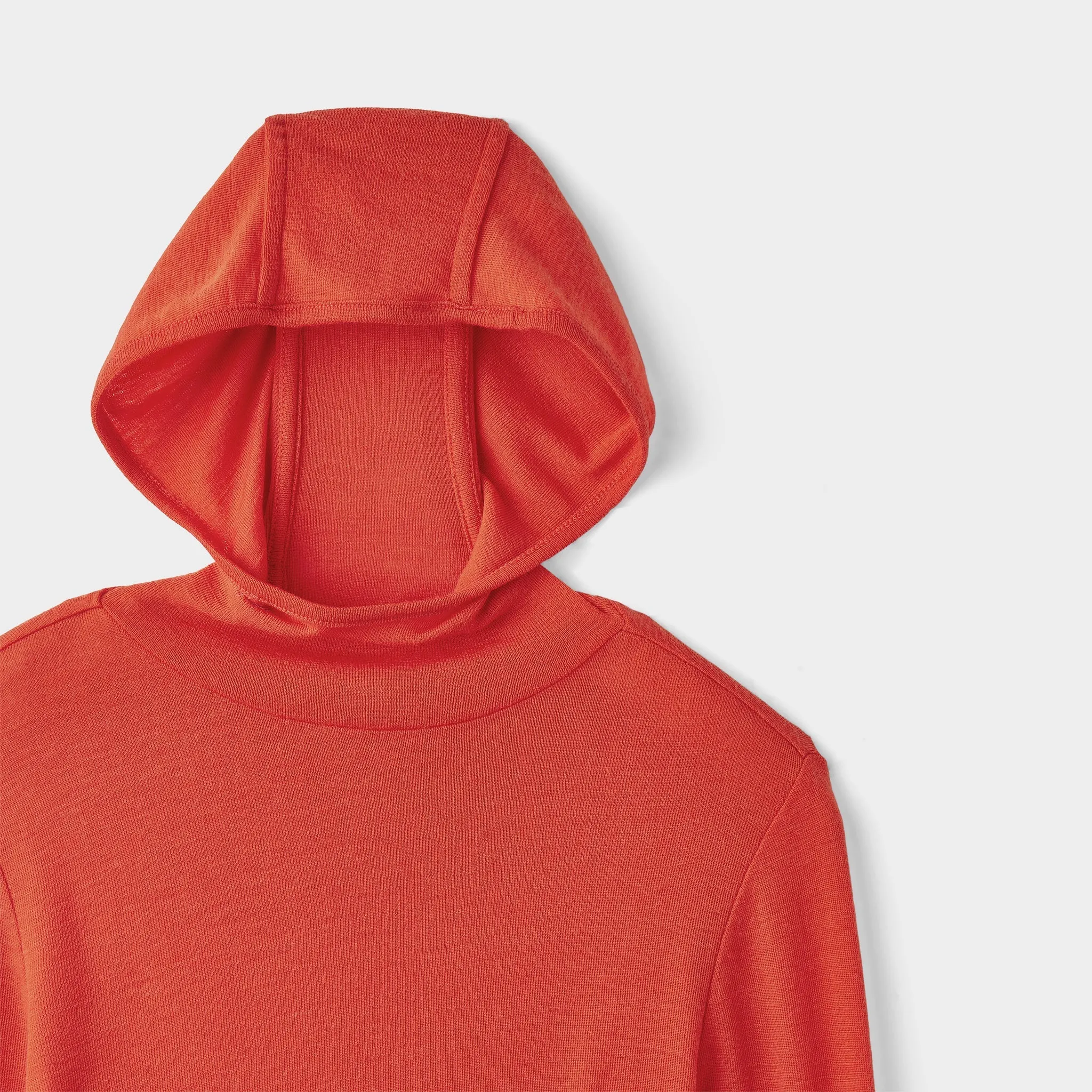 Merino Rib Hooded Shirt