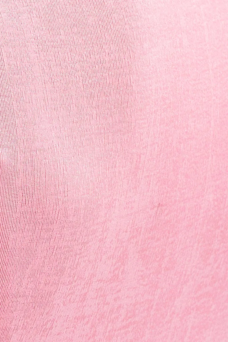 Pink Crop Top Short Sleeve
