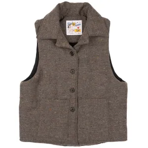 Quilted Vest - Wool   Multi   Nep - Brown